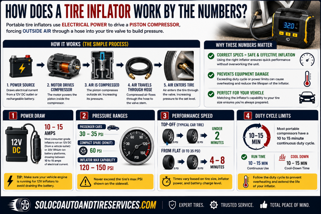 How Does a Tire Inflator Work by the Numbers
