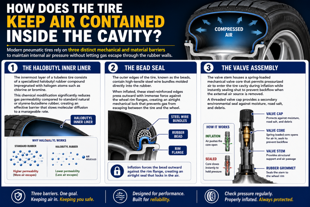 How Does the Tire Keep Air Contained Inside the Cavity