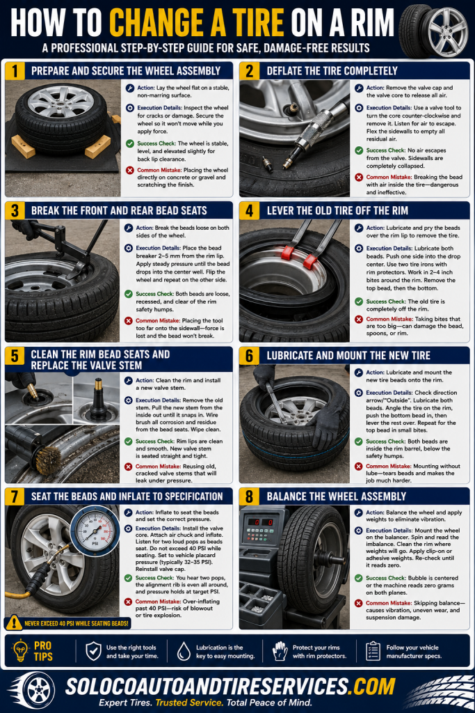 How to Change Tires Without Rims