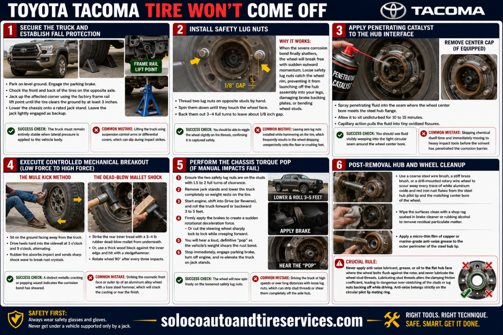 Toyota Tacoma Tire Won't Come Off