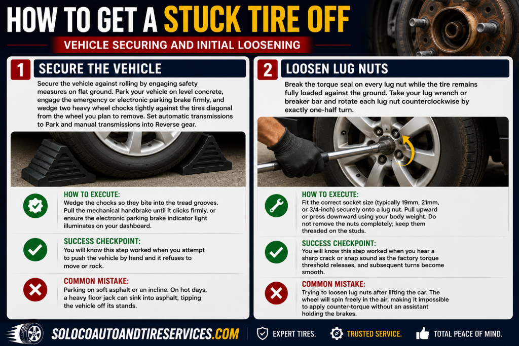 Vehicle Securing and Initial Loosening