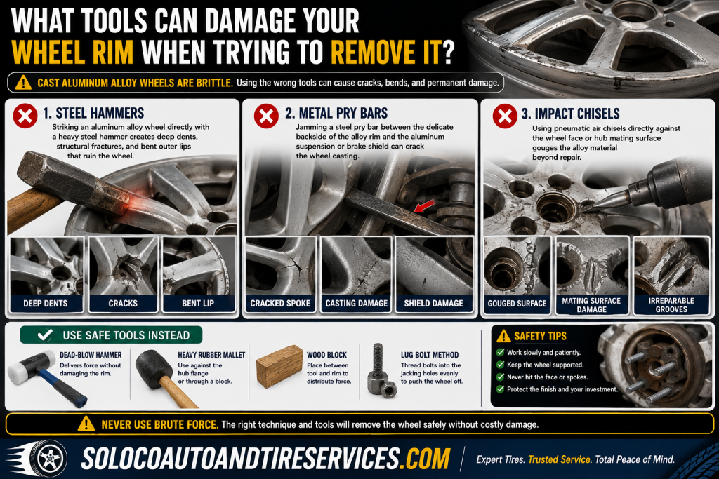 What Tools Can Damage Your Wheel Rim When Trying to Remove It