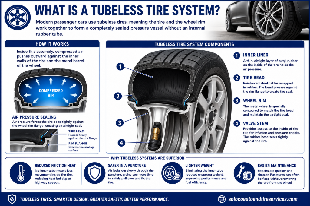 What is a tubeless tire system
