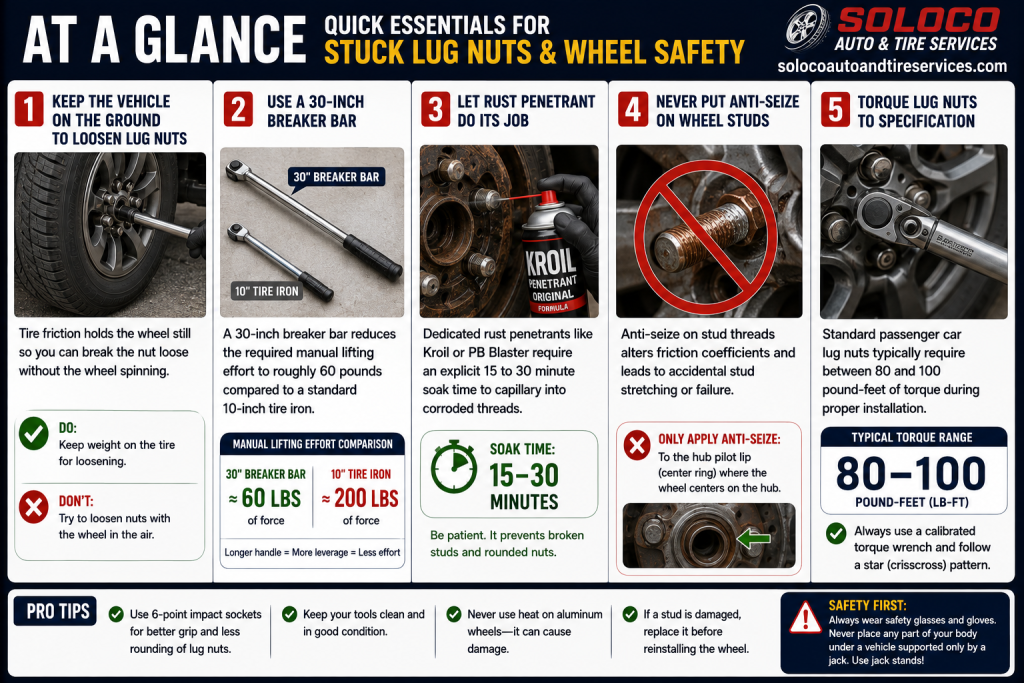 What to Do If a Tire Lug Nut Won't Come Off
