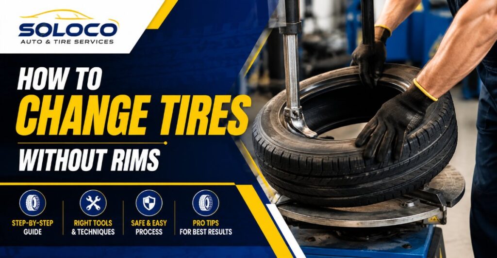 how to change tires without rims