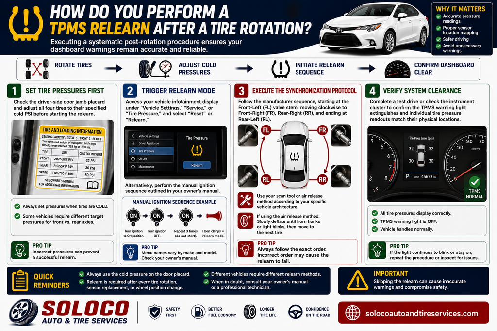 How Do You Perform a TPMS Relearn After a Tire Rotation