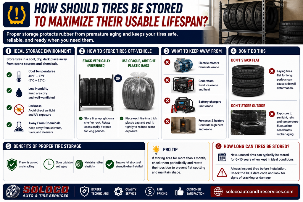 How Should Tires Be Stored to Maximize Their Usable Lifespan