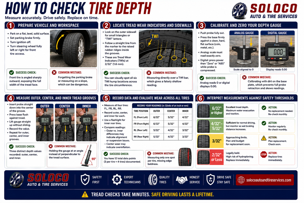 How to Check Tire Depth