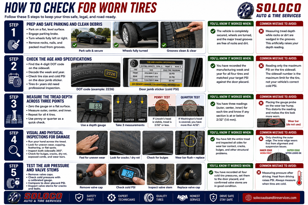 How to Check for Worn Tires