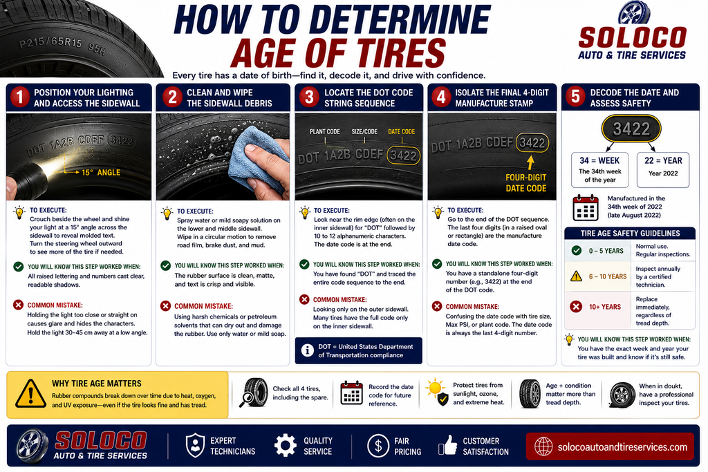 How to Determine Age of Tires