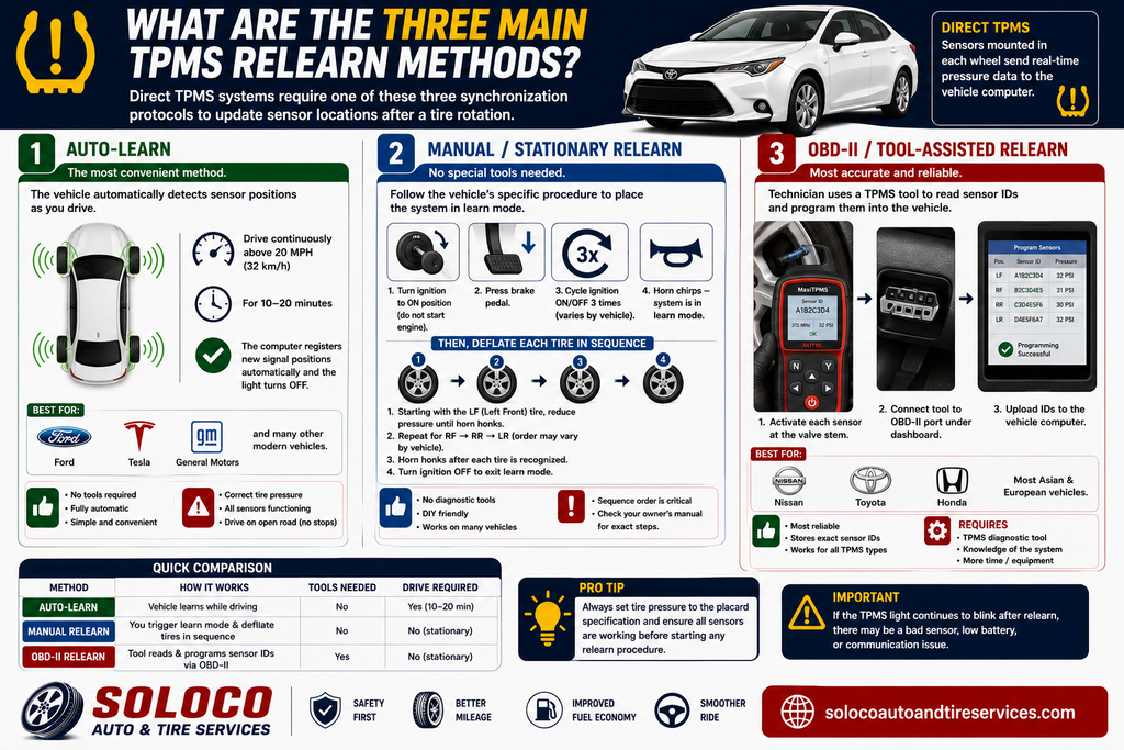 What Are the Three Main TPMS Relearn Methods