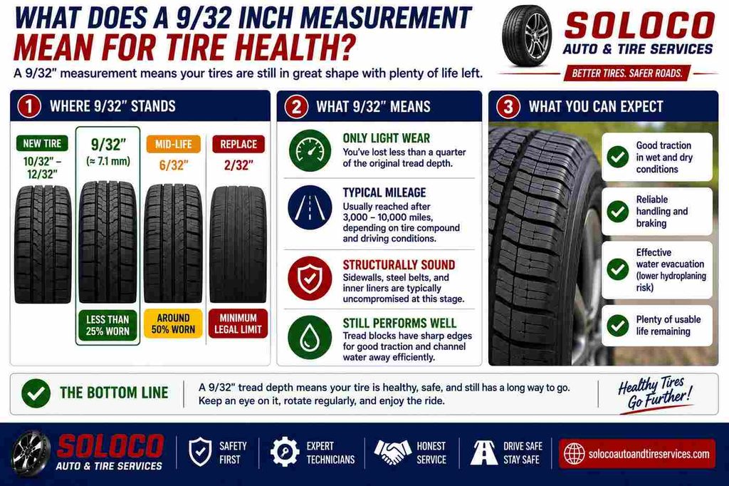 What Does a 9 32 Inch Measurement Mean for Tire Health