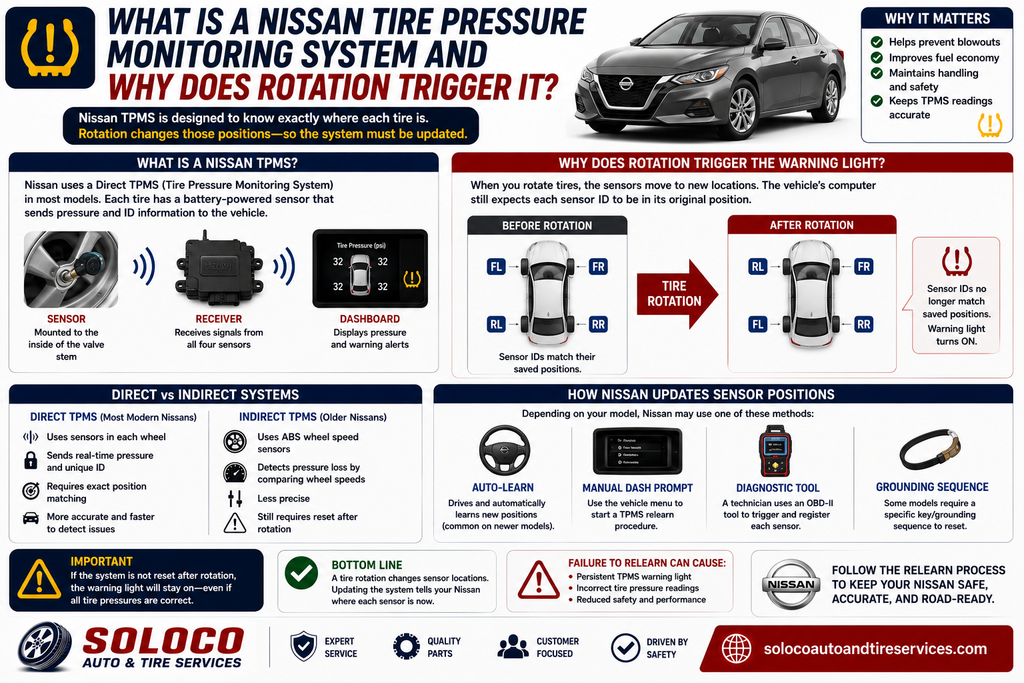 What Is a Nissan Tire Pressure Monitoring System and Why Does Rotation Trigger It