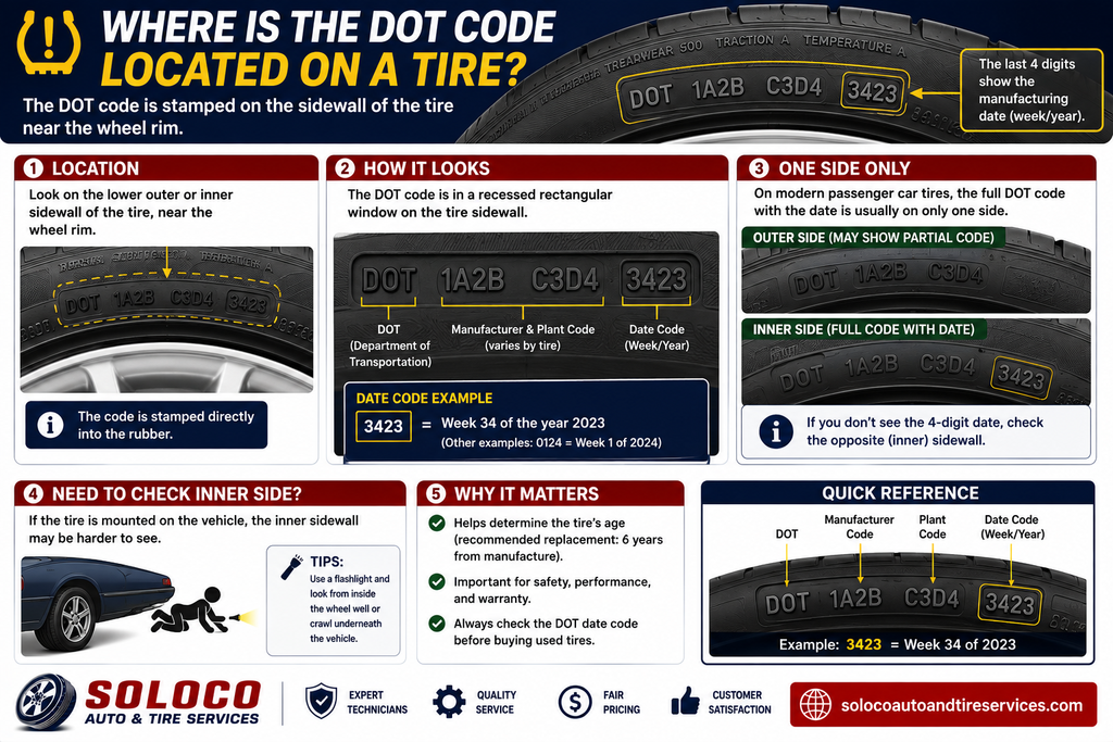 Where Is the DOT Code Located on a Tire