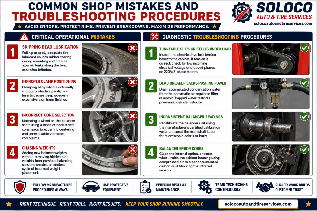 Common Shop Mistakes and Troubleshooting Procedures