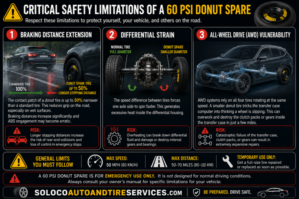 Critical Safety Limitations of a 60 PSI Donut Spare