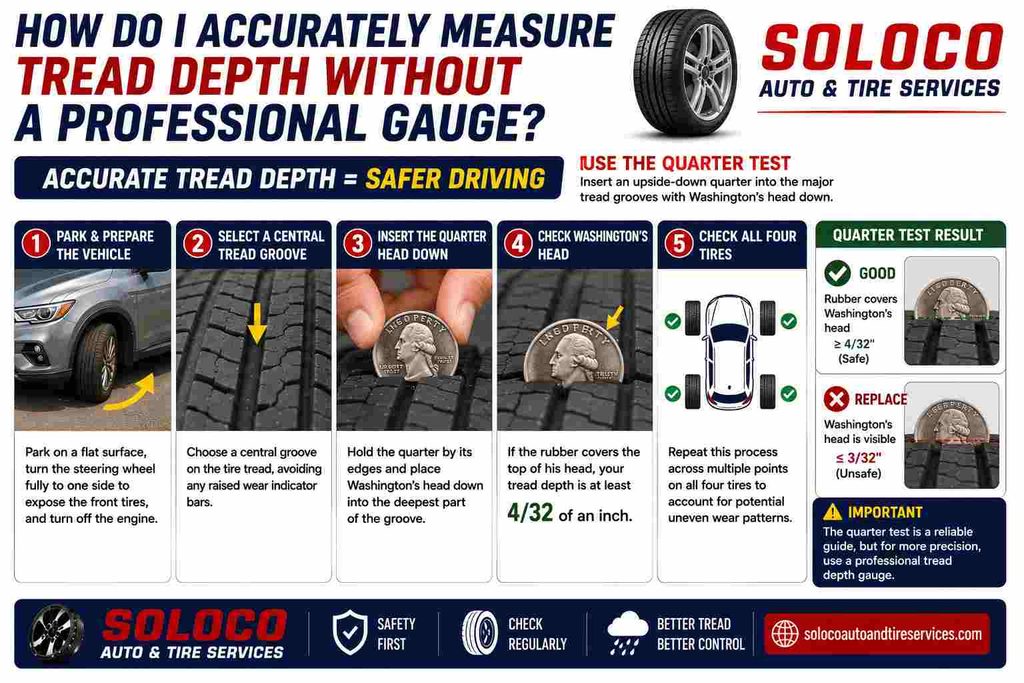 How Do I Accurately Measure Tread Depth Without a Professional Gauge