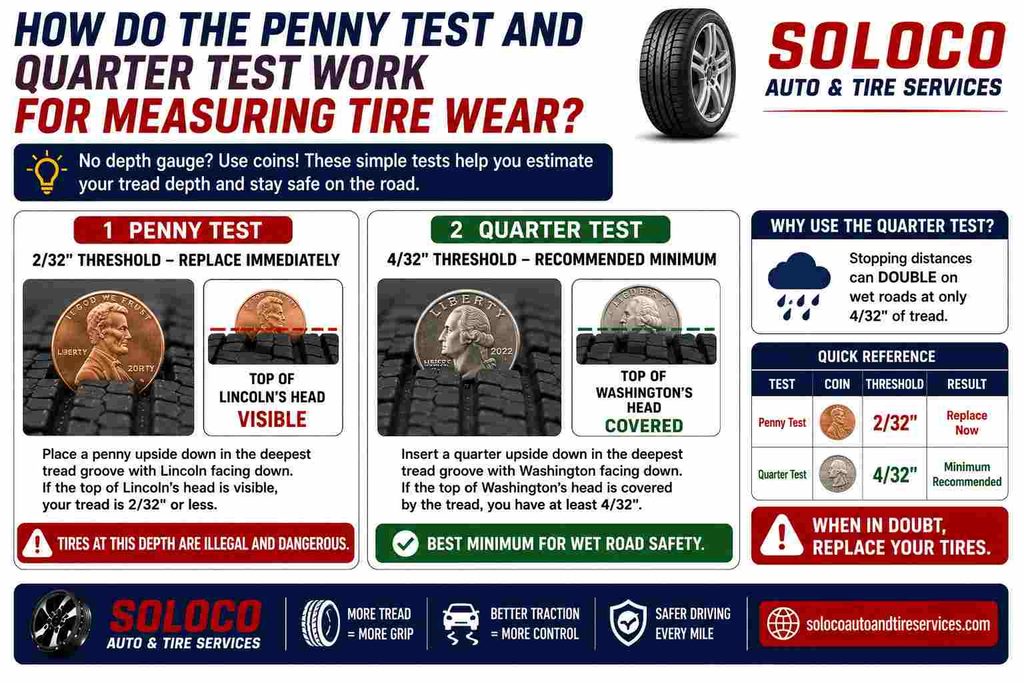 How Do the Penny Test and Quarter Test Work for Measuring Tire Wear