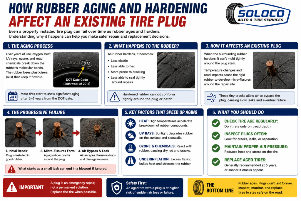 How Does Rubber Age and Hardening Affect an Existing Tire Plug