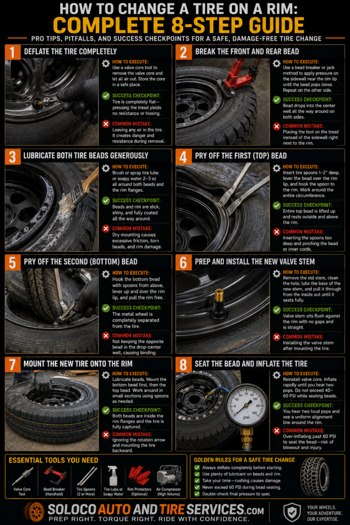 How to Change a Tire on a Rim by Hand