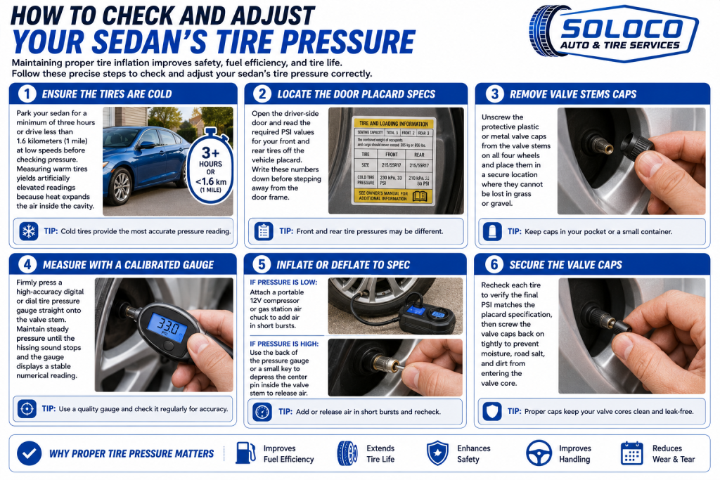 How to Check and Adjust Your Sedan’s Tire Pressure