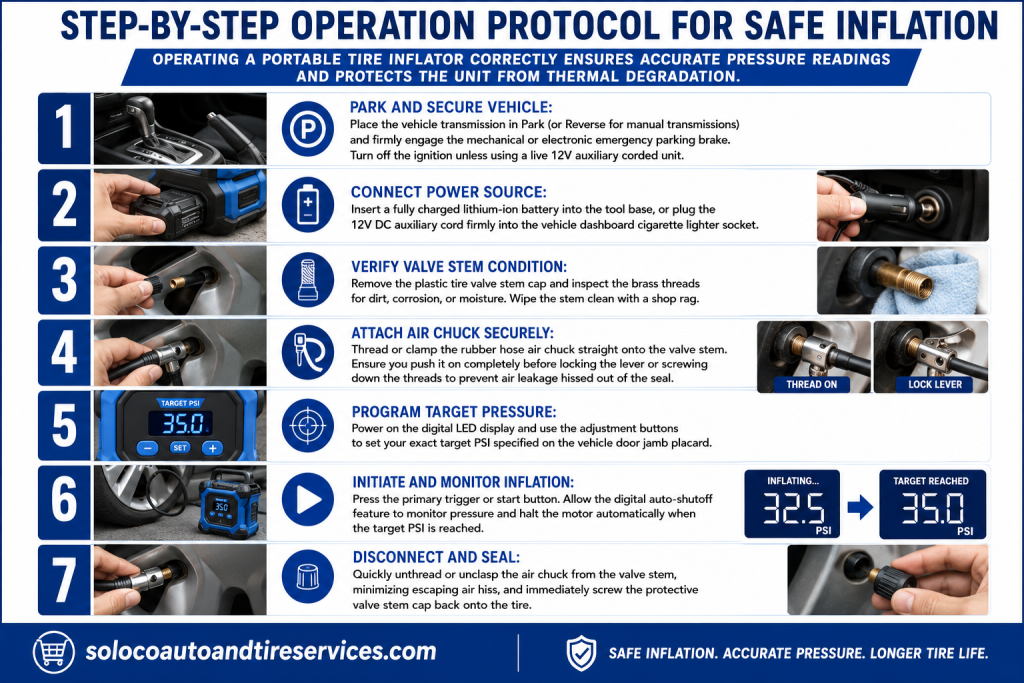 Step-by-Step Operation Protocol for Safe Inflation