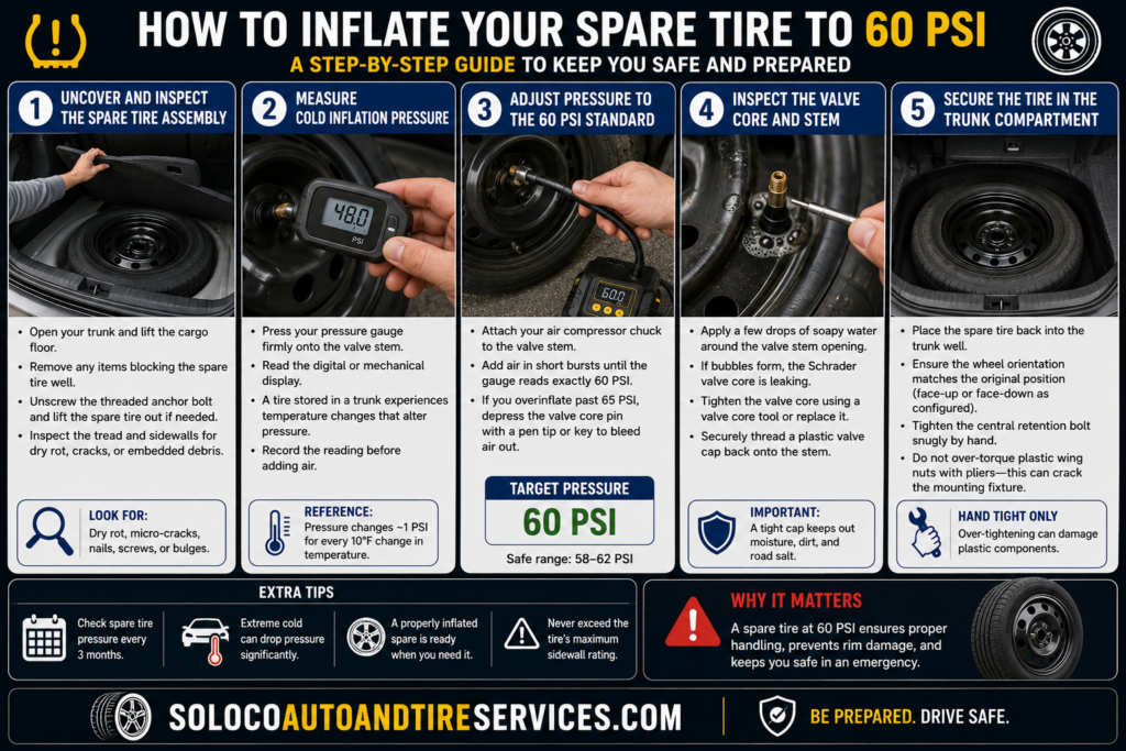 Step-by-Step Protocol for Maintaining Your 60 PSI Spare Tire

