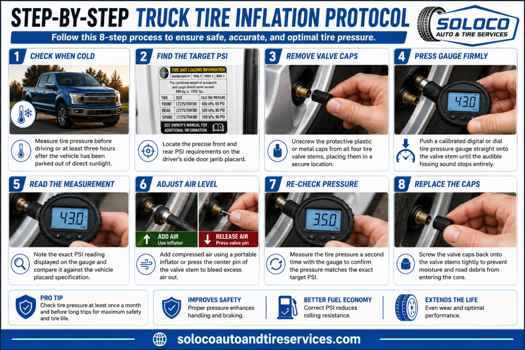 Step-by-Step Truck Tire Inflation Protocol