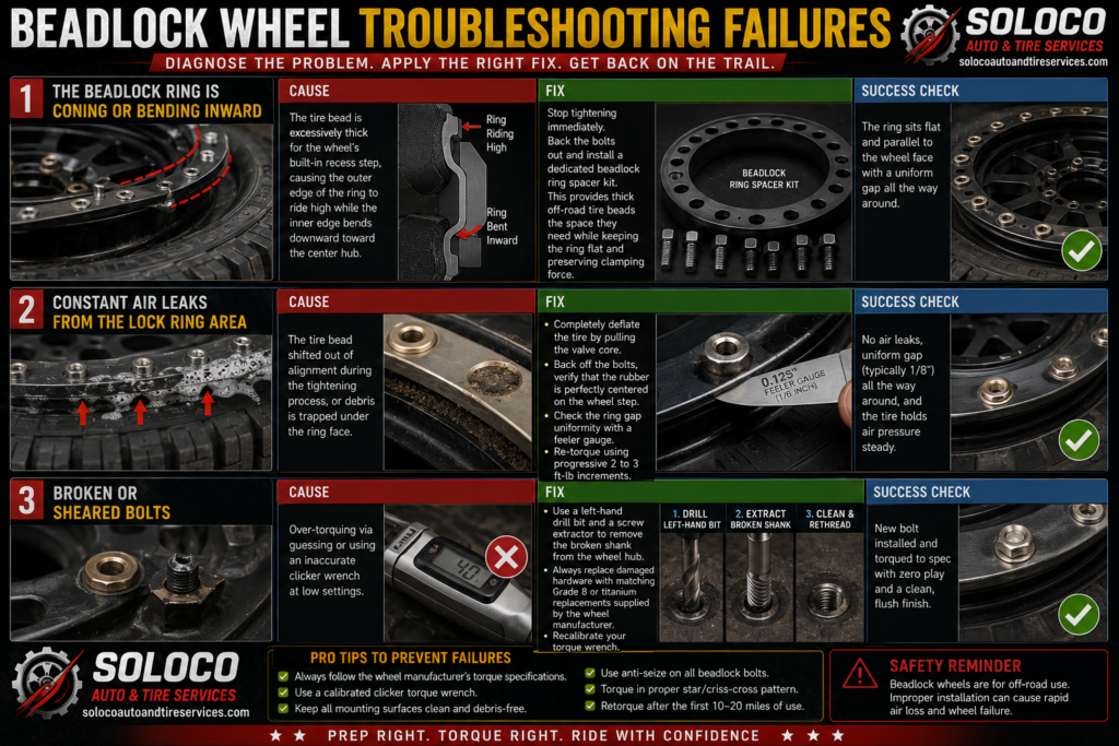 Beadlock Wheel Troubleshooting Failures
