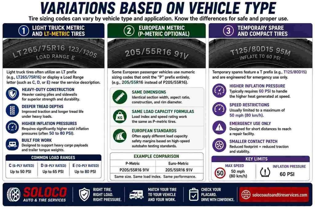 Variations Based on Vehicle Type