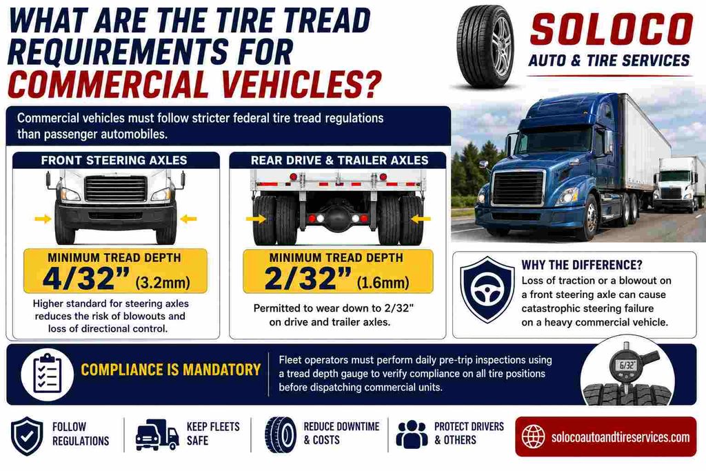 What Are the Tire Tread Requirements for Commercial Vehicles