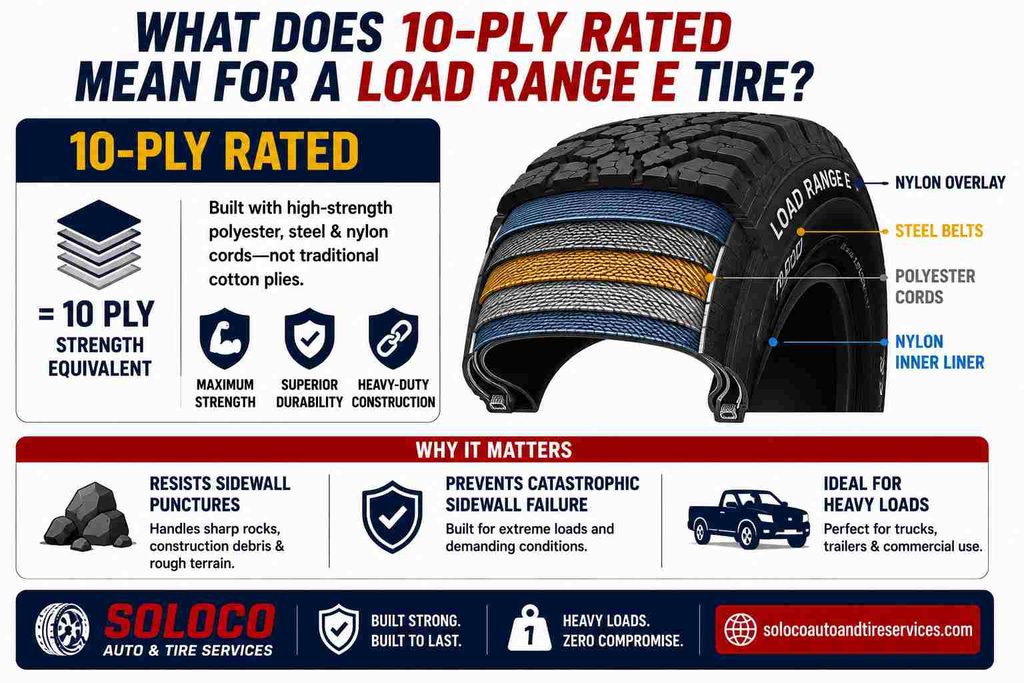 What Does 10-Ply Rated Mean for a Load Range E Tire