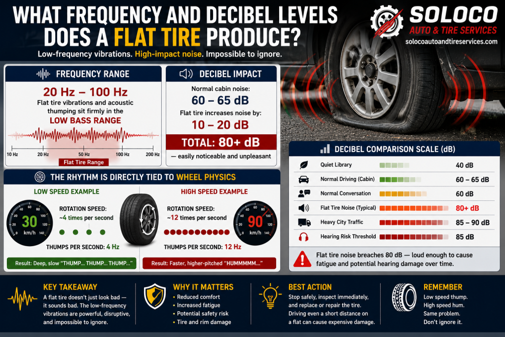 What Frequency and Decibel Levels Does a Flat Tire Produce