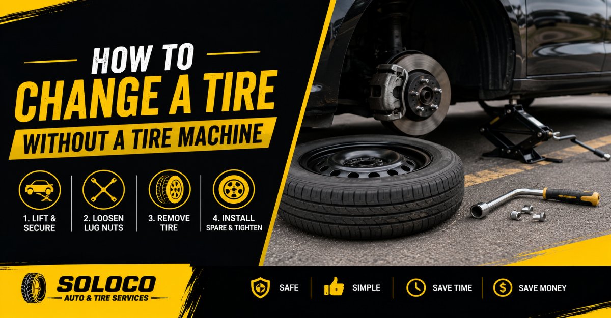 how to change a tire without a tire machine