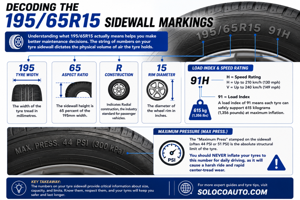 Decoding the 195/65R15 Sidewall Markings