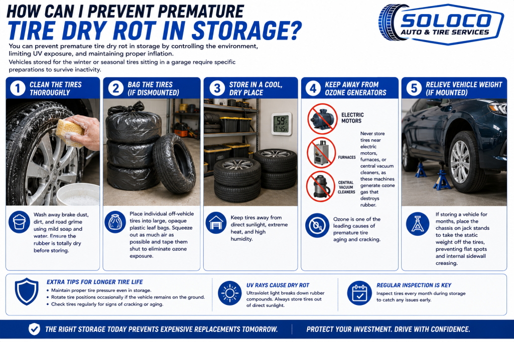 How Can I Prevent Premature Tire Dry Rot in Storage