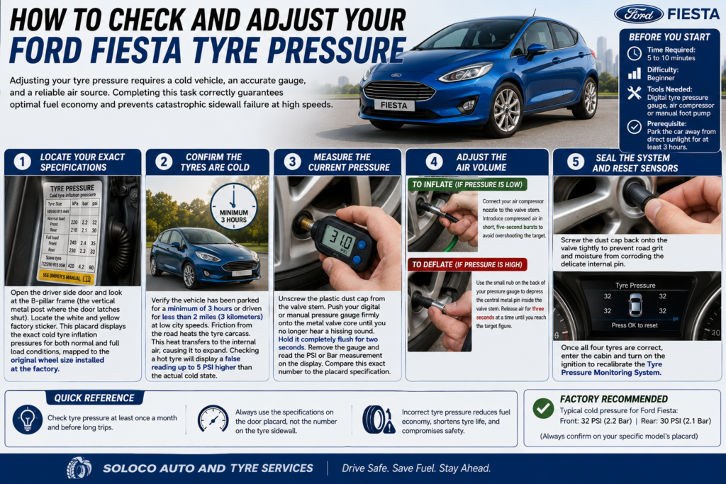 How to Check and Adjust Your Ford Fiesta Tyre Pressure