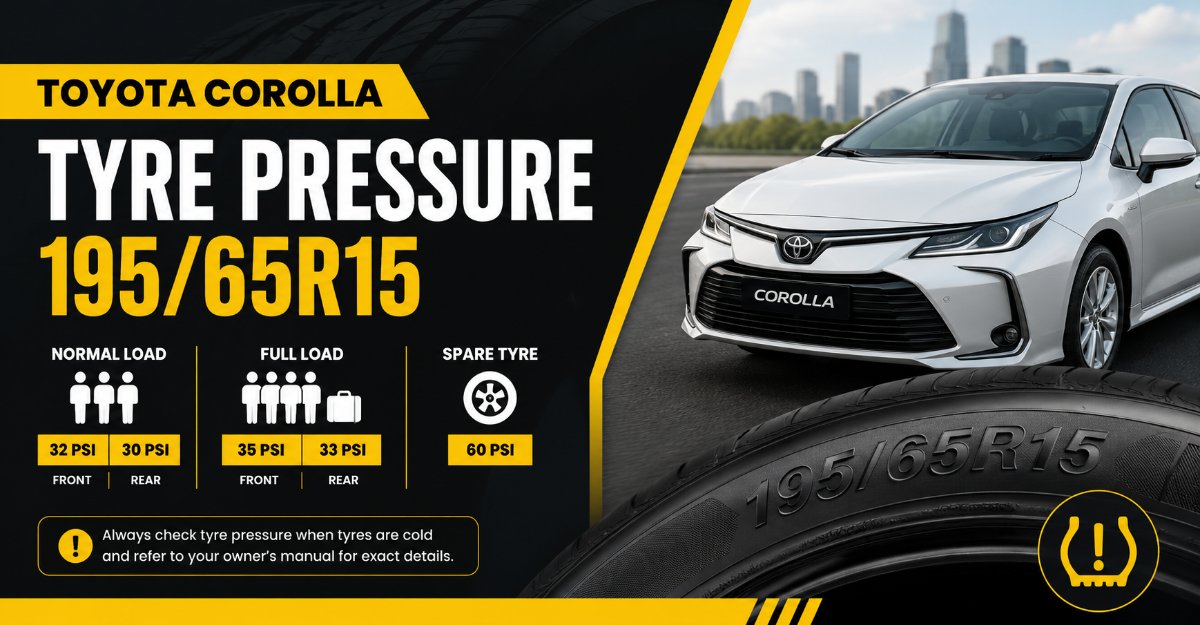 toyota corolla tyre pressure 19565r15