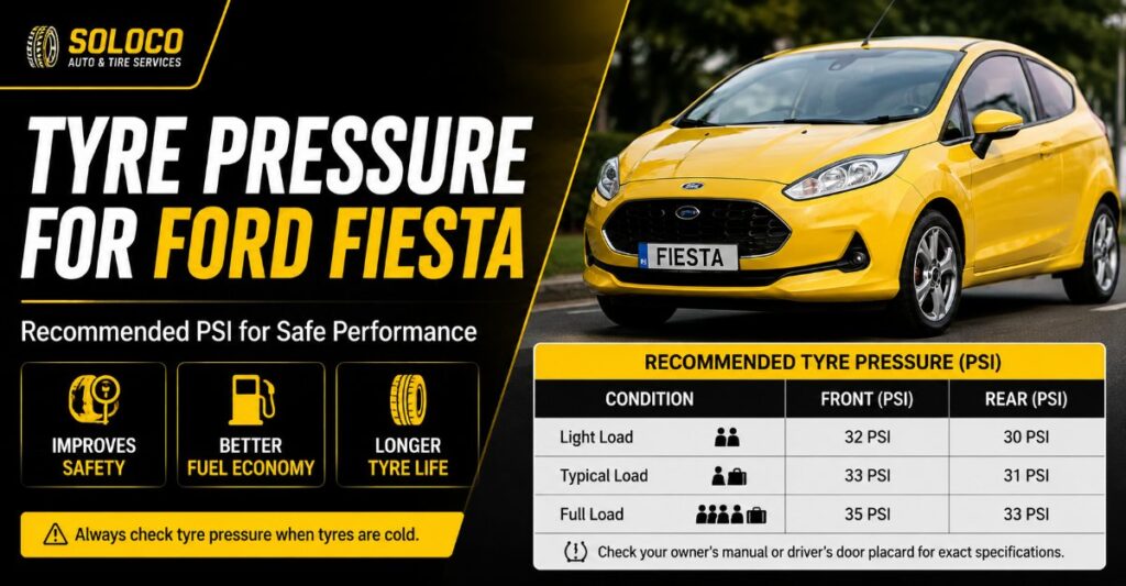 tyre pressure for ford fiesta