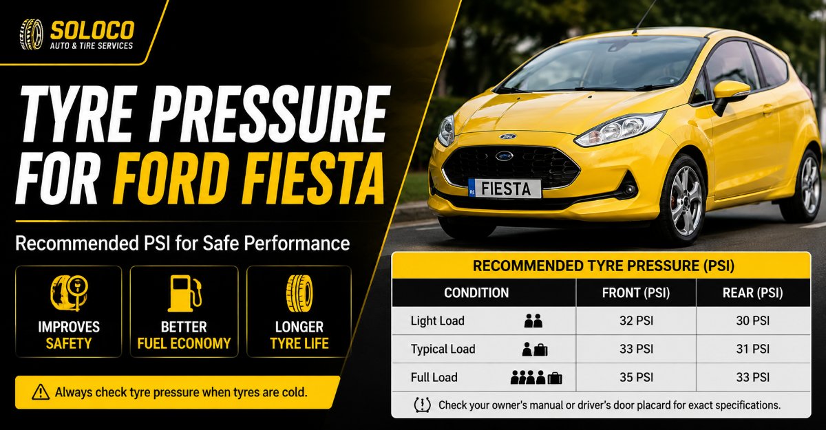 tyre pressure for ford fiesta