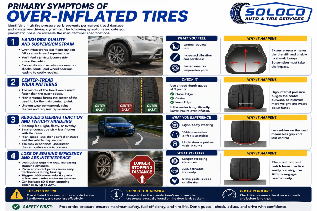 Primary Symptoms Of Over-Inflated Tires