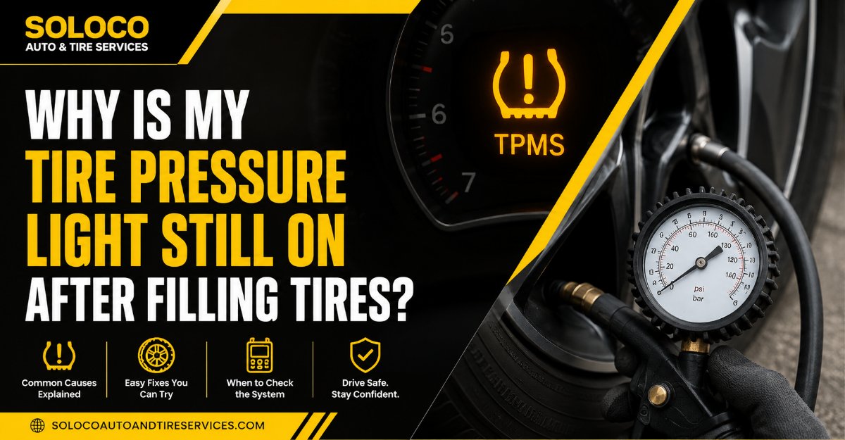 why is my tire pressure light still on after filling tires