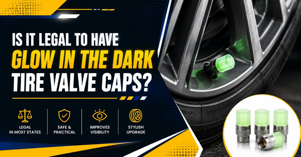 Is it legal to have glow in the dark tire valve caps