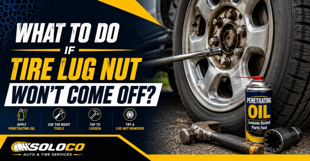 What to do if tire lug nut won't come off
