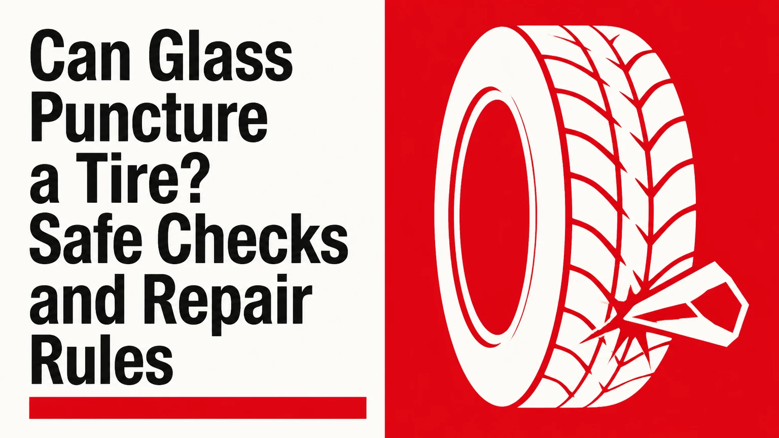 can glass puncture a tire