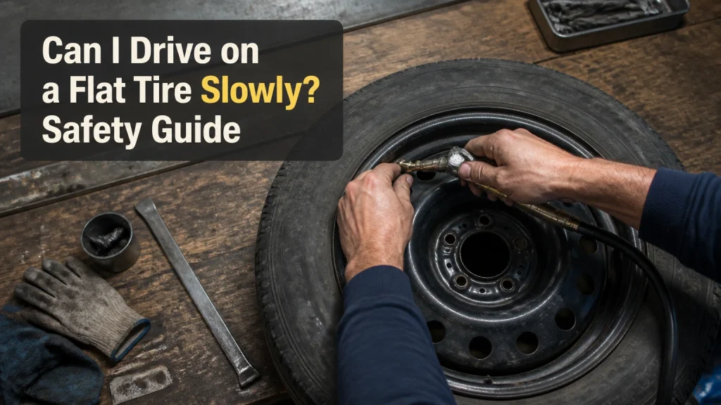 can i drive on a flat tire slowly