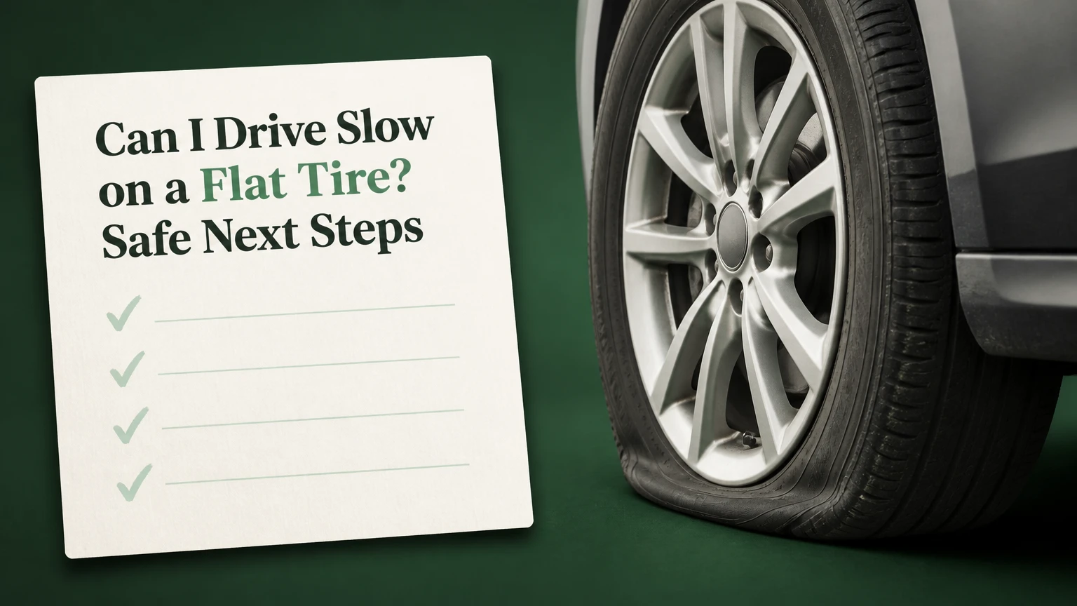 can i drive slow on a flat tire
