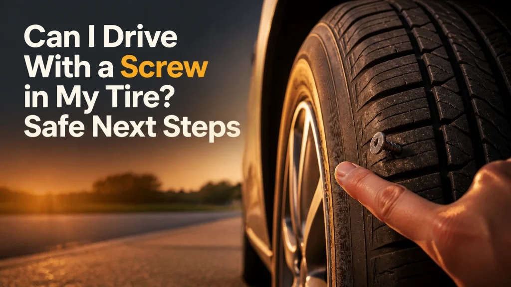 can i drive with a screw in my tire