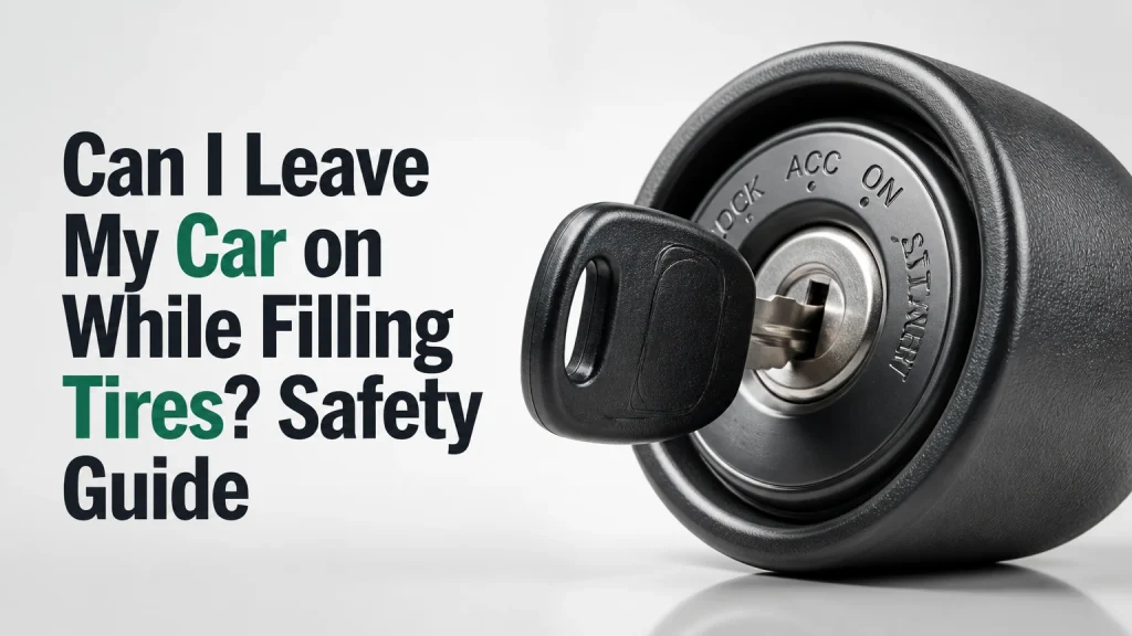can i leave my car on while filling tires
