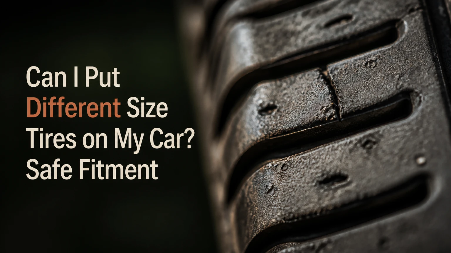 can i put different size tires on my car